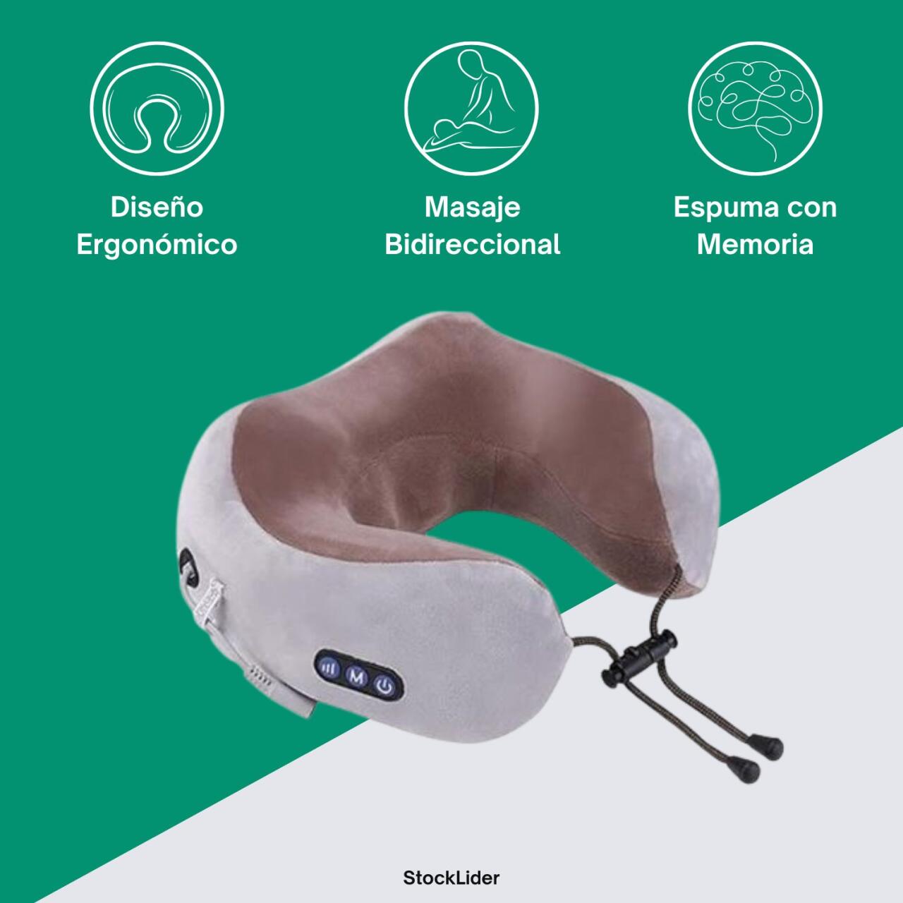 Cojín Masajeador Cervical Shiatsu - Alivio Instantáneo del Dolor de Cuello