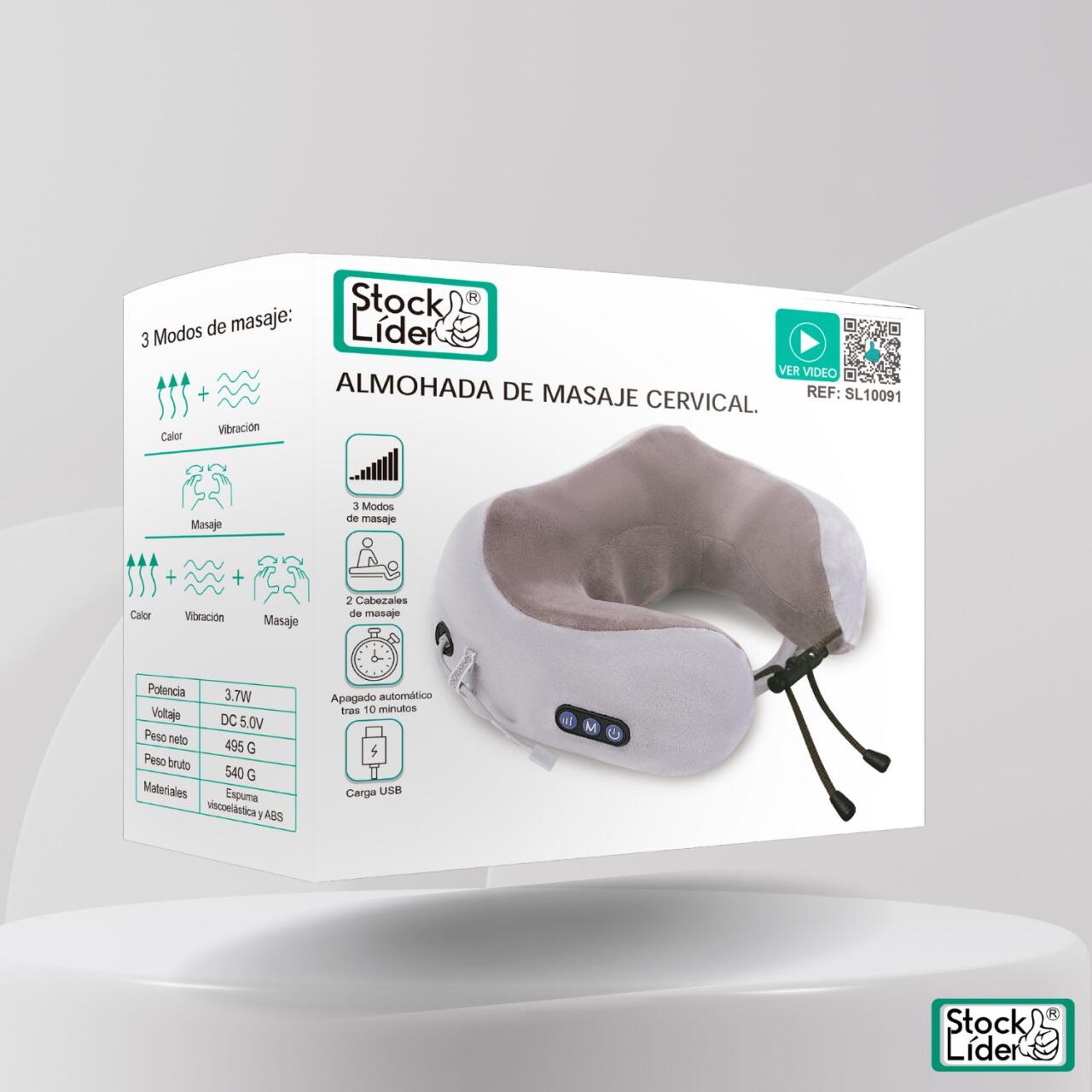 Cojín Masajeador Cervical Shiatsu - Alivio Instantáneo del Dolor de Cuello